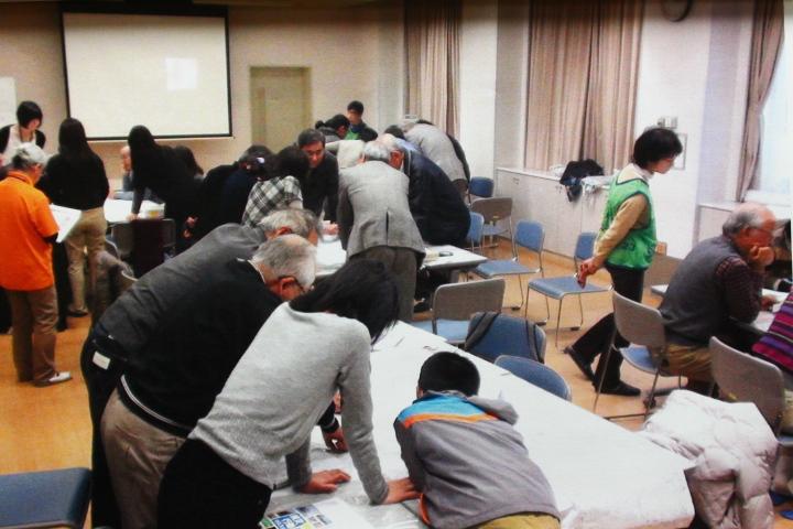 富岡防災デー防災マップ作り